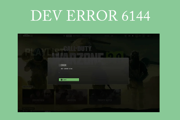 Understanding Dev Error 6144: